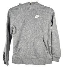 Kid's NWT Nike Gray Long Sleeve Fleece Pullover Hoodie Pocket Size Small