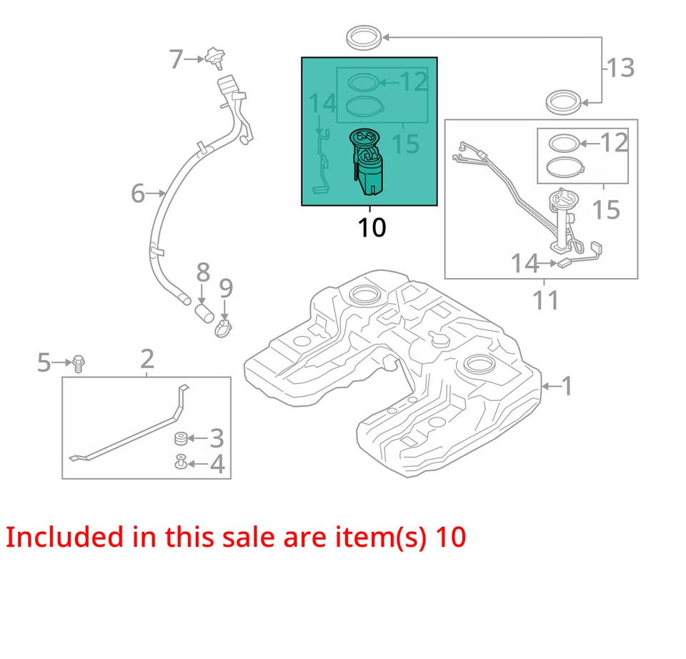 Fuel Pump Assembly 3.0L Diesel Fits 09-18 BMW X5 26093658 Foto 3 de 4