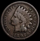 1897 INDIAN CENT VERY GOOD, BN FREE USA SHIPPING