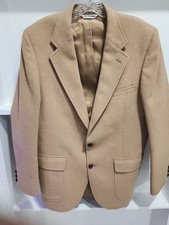 Vintage PBM Camel Hair Sports Coat Mens 40R Tan Suit Jacket Blazer EUC
