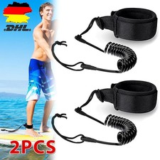 2x 10FT Surfboard Ankle Lead Rope Stand Up Paddle Board Surf SUP Leash Line