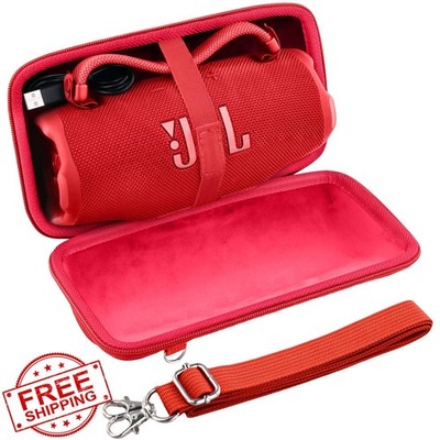 khanka Red Case for JBL Charge 6 Portable Bluetooth Speaker Strap