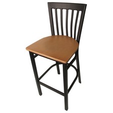 Oak Street Mfg SL42791NT Jailhouse Barstool w/Natural Wood Seat