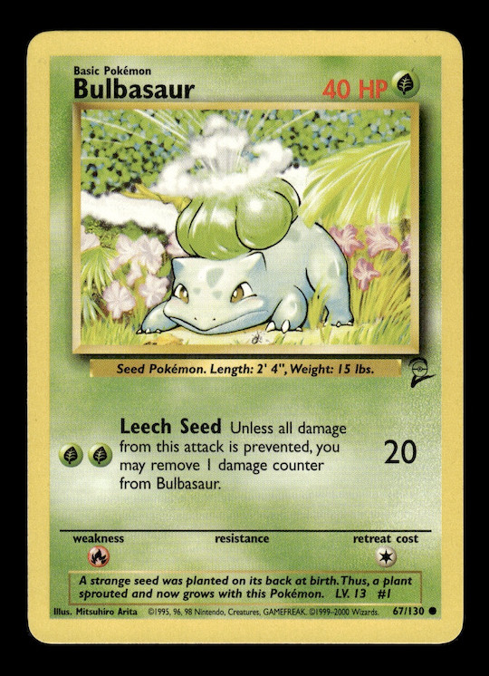 Pokémon TCG Base Set 2 Bulbasaur 67/130