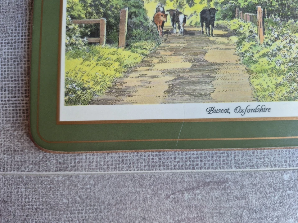 6 Tischsets englischer Dorfscenen, Serie für den National Trust, abwaschbar - Bild 3 von 4