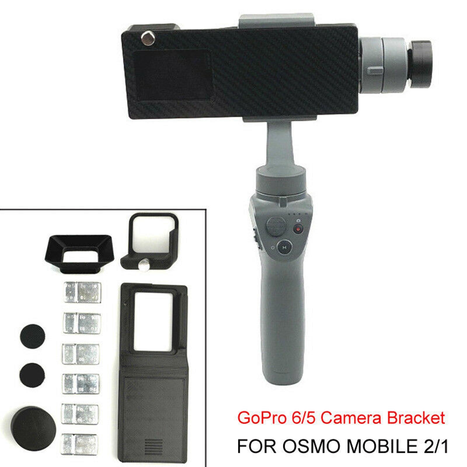 New DJI OSMO Mobile 2/1 Gimbal Mount Adapter Plate Holder For GoPro Hero 6 5 A