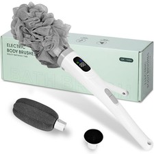 Electric Body Brush Back Scrubber for Shower - 3 in 1 Waterproof Rechargeable