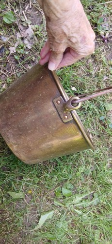 1851 Copper Bucket 1 Gallon W/Handle, Mk'd