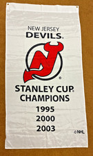 Martin Brodeur Signed NJ Devils Stanley Cup Champions Banner 1995 2000 2003 HOF