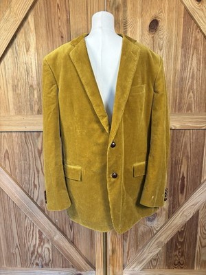 Brooks Brothers 1818 Regent Corduroy Blazer Mustard Ivy Preppy Academia