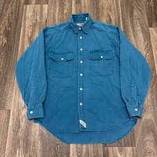 VTG 1993 Levi  s Western Denim Button Down Shirt Men  s Medium Blue Two Horse Tag