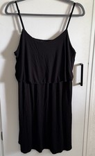 GAP SOFT COTTON JERSEY SUNDRESS WITH OVERLAY  ADJ STRAPS AND POCKETS. EUC! SZ L