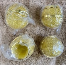 4x Gold Microphone Grills Replacement Mesh Heads Fits Shure SM58 Vocal Mic