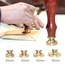 Wax Seal Stamp Wooden Handle Copper Head Sealing Stamper For Invitation Envelope