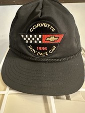 Vintage 1986 Chevrolet Corvette Indy Pace Car Hat Snapback Cap Rope Trim