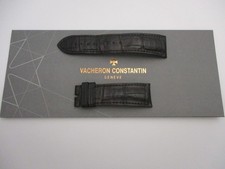 Rare VACHERON CONSTANTIN 23mm x 20mm Black Leather Watch Strap Band Pair 082277