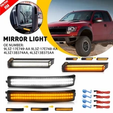 For 2009-2014 Ford F150 Sequential LED Side Mirror Turn Signal Light Puddle Lamp