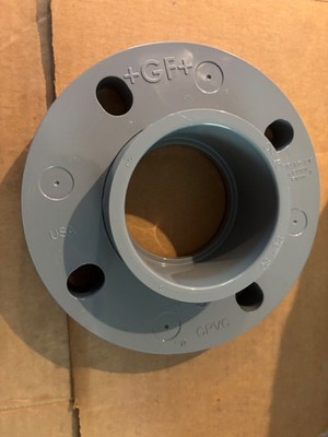 GF Piping Systems CPVC Pipe Fitting, Van-Stone Flange, Schedule 80, Gray, 3''
