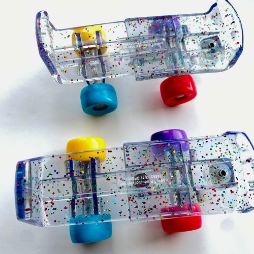 Build A Bear Rollschuhe Glitzer transparent bunt Rollen 1 Paar BAB Zubehör