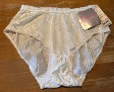 80’s Myonne Nylon Panties Silky Lace  NWT SZ 7 White Sheer