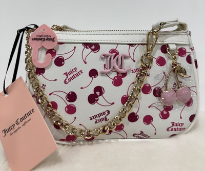 Juicy Couture Mini Bag Cherry Print w/ Gold Chain Strap & Charm | eBay
