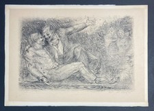 Lucien-Philippe MORETTI "Chansons de Jacques BREL Jeff" Lithographie signée 1979