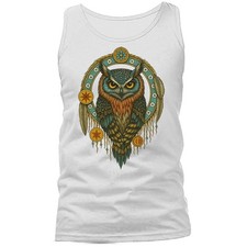 Native American-Inspired Owl Dreamcatcher Feather Animal Tank Top