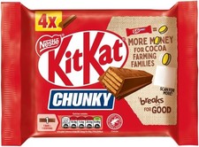 KitKat Chunky Milk Chocolate Bars 4 Pack 160g | 4 x 40g Fast Delivery