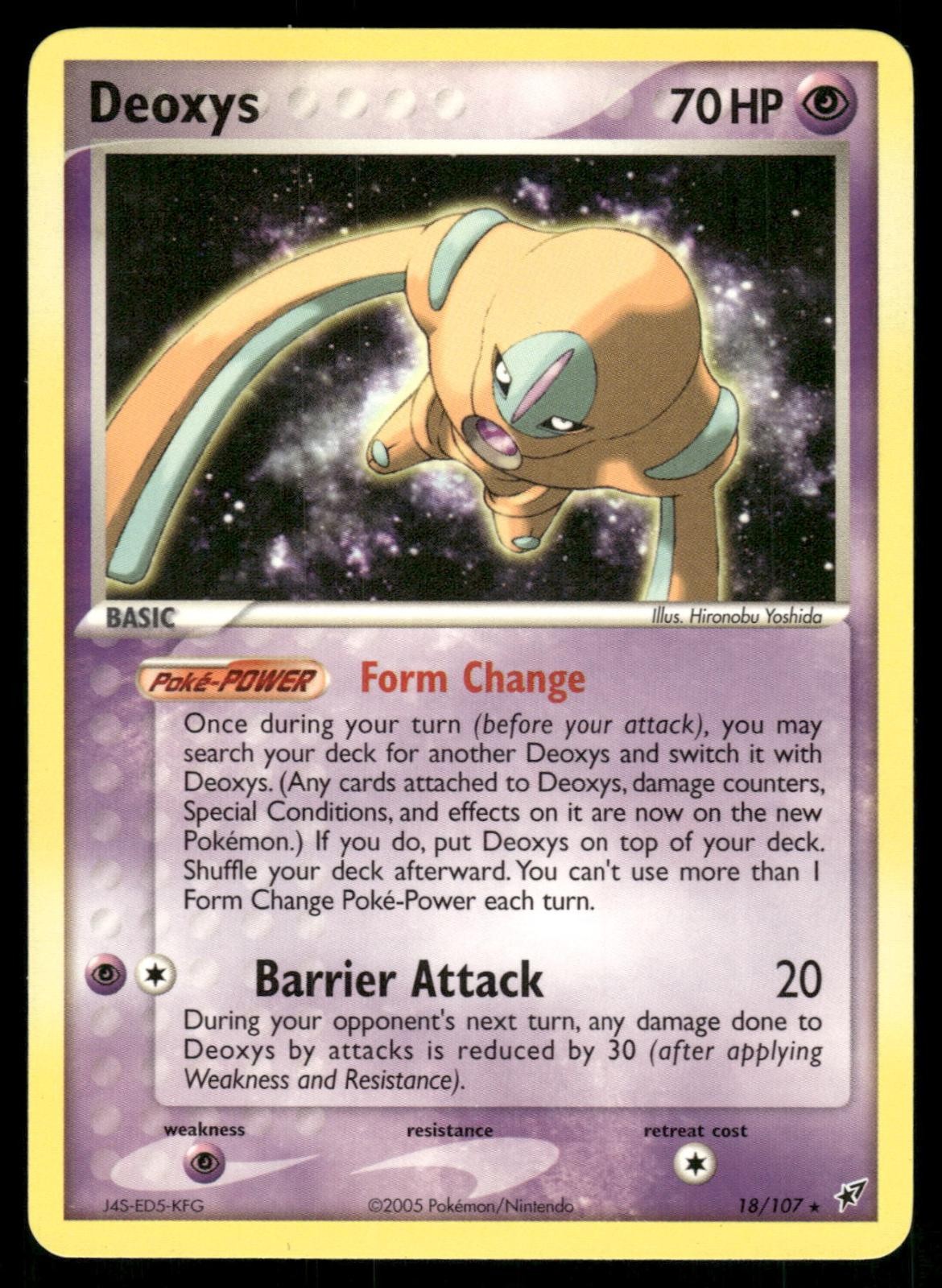 Deoxys 18/107 Rare Deoxys Pokemon Near Mint