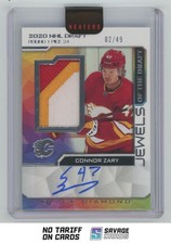 2023-24 UD Black Diamond Jewels Of The Draft Auto Patch Connor Zary RC /49