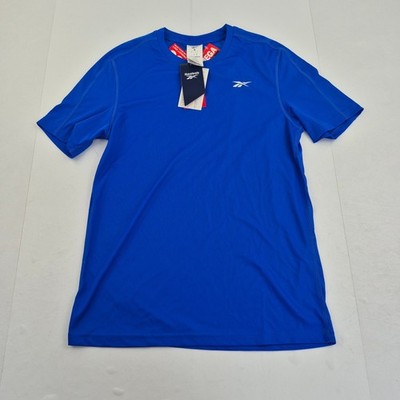 Reebok T-Shirt Small blau Herren Speedwick 100% Polyester sportlich Oberteil