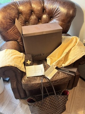 Louis Vuitton Neverfull GM Damier - Original Box, Dust Bags & LV Repair Receipts