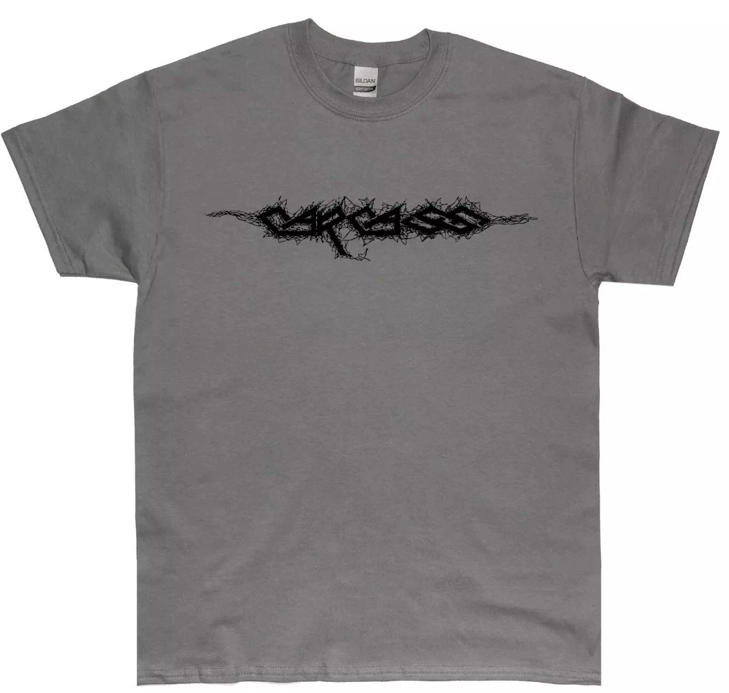 CARCASS T-SHIRT sizes S M L XL XXL 3 4 XL colours White, Charcoal Grey