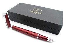 Parker Ingenuity Premium Metal 5th Technology Pen - Deluxe Deep Red - Black Ink