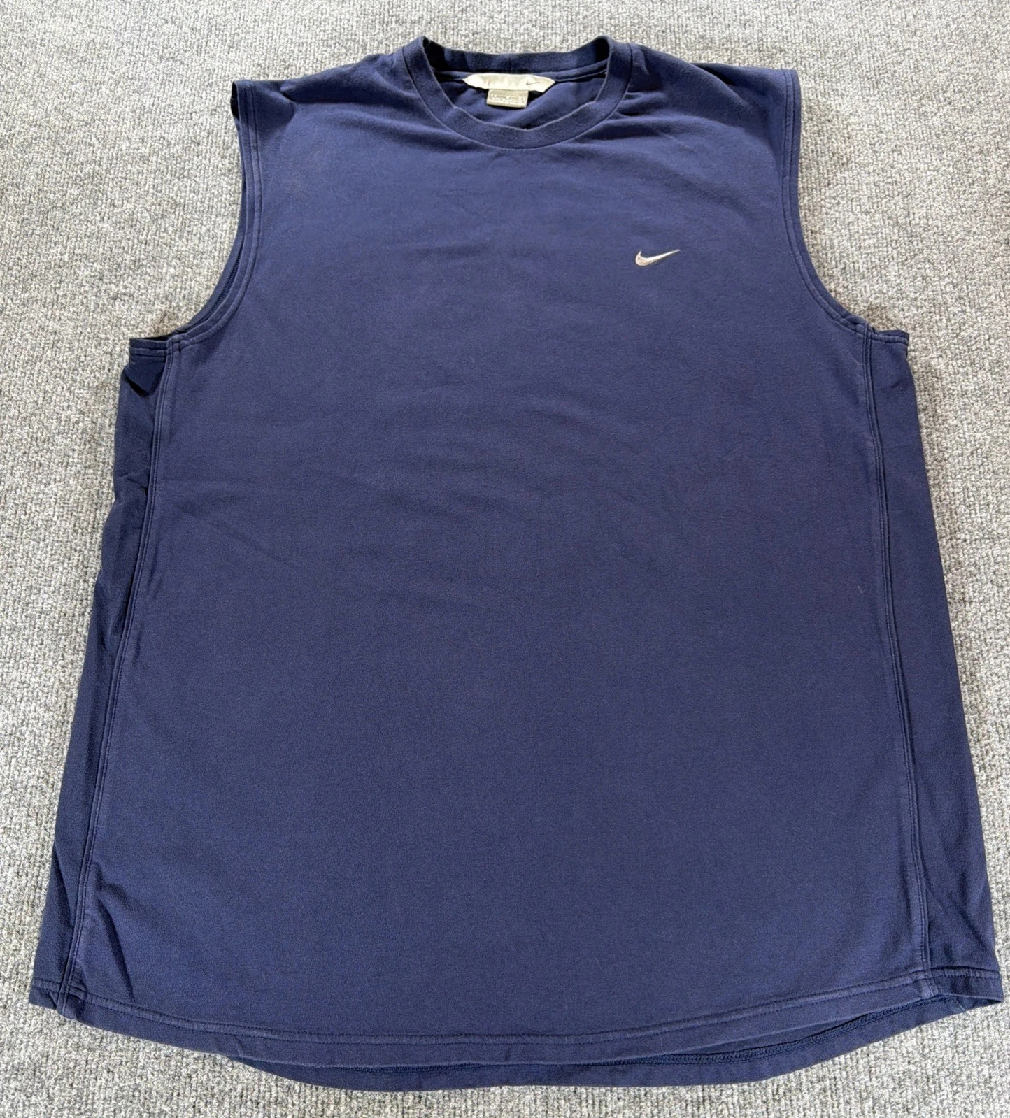Vintage Y2K Nike Gray Tag Sleeveless Shirt Embroidered Grey Swoosh Men's Large