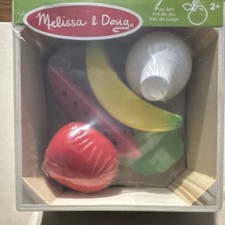 Melissa  Doug Wooden Pretend Play Food Set Fruits  Vegetables Ages 2 Years