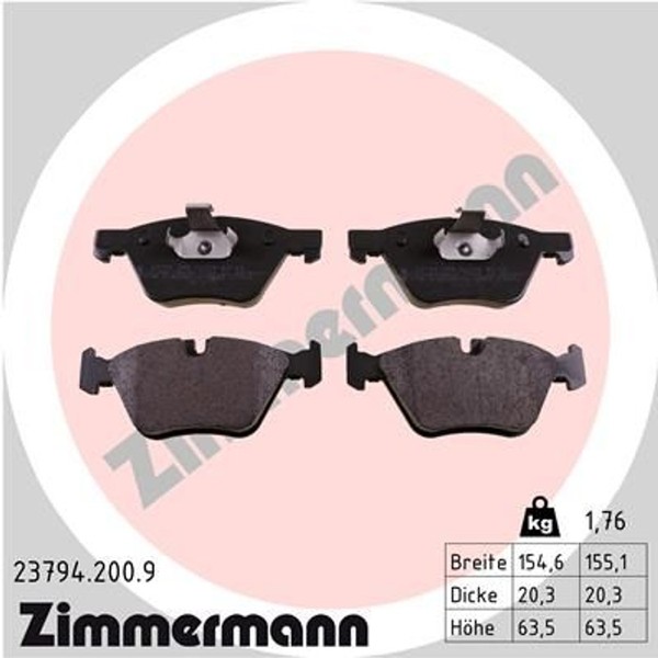 Zimmermann BremsbelÄGe Passend FüR BMW 3 E90 E91 E92 E93 X1 E84 Z4 E89-image