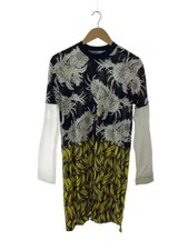 PRADA Floral and Banana Print Dress Long-sleeved dress / Size S / Cotton / Multi