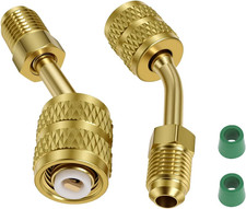 R410A Adapter for Mini Split HVAC System 5/16" Female Quick Couplers X 1/4" Male