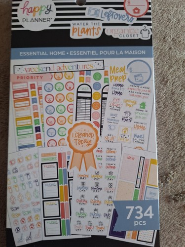 Happy Planner 2025-2026 Essential Home Planner Stickers Value Pack 734 Pcs New