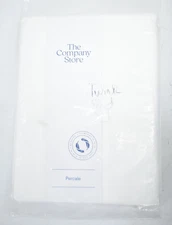 The Company Store Cotton White Percale Twin XL Sheet Set Bedding Pack 50652LR