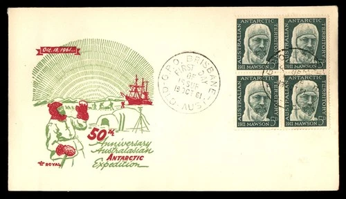 Mayfairstamps Australian Antarctic Territory FDC 1961 Mawson Block First Day Cov