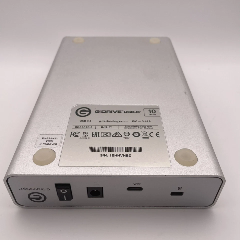 G-Technology 10TB G-DRIVE USB 3.1 Gen 1 Type-C Hard Drive – 0G05678 Not Working - Image 2 of 4