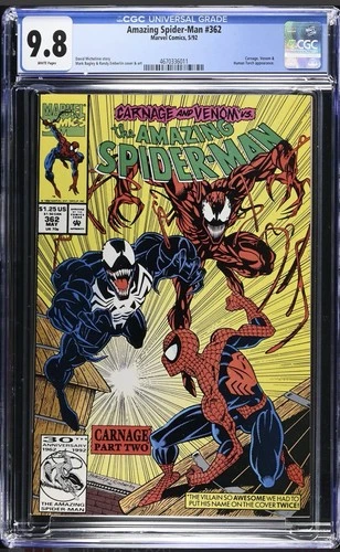 Amazing Spider-Man #362 CGC 9.8 - 2nd Full Carnage  (Marvel 1992)