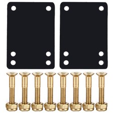 Longboard Skateboard 1/8" Riser Pads and 8 Pcs 1 inch Hardware Mounting Screw...