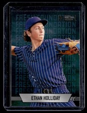 ETHAN HOLLIDAY 2024 SKYBOX METAL UNIVERSE CHAMPIONS FRESH FOUNDATION RC HIGH