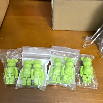 Medicom Toy BE@RBRICK Green Plastic Bearbrick Figures Lot of 6 Unopened
