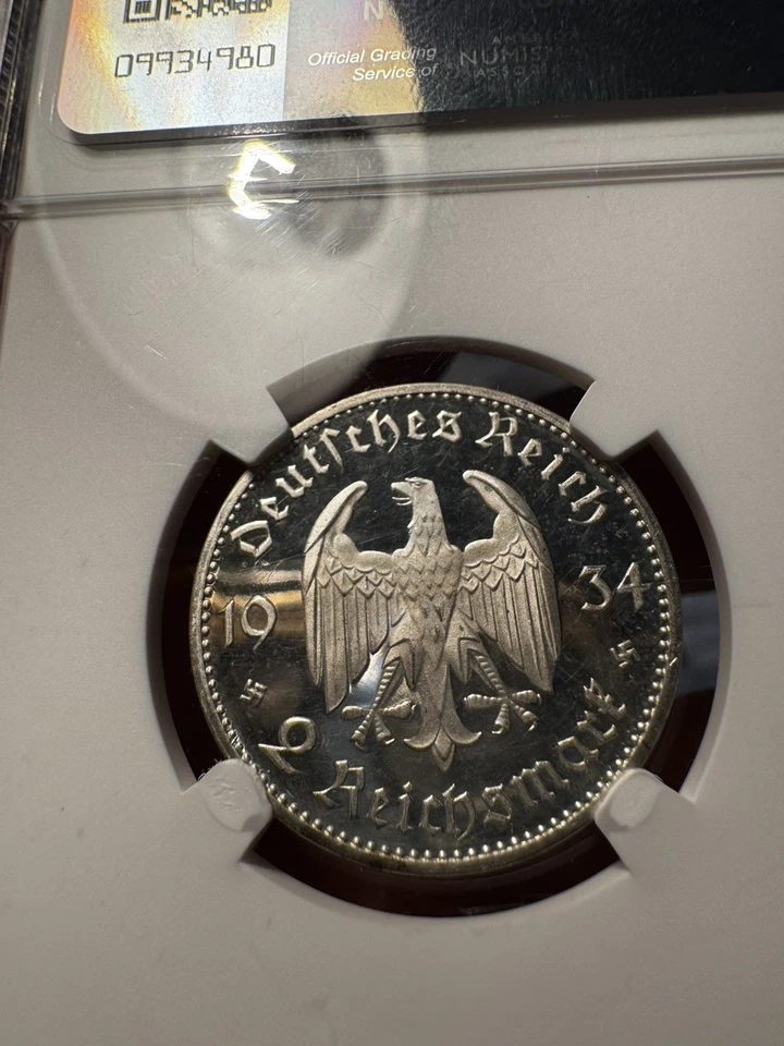 Germany 1934 F Potsdam 2 Mark NGC PF64 Ultra Cameo RARE - Image 3 of 4