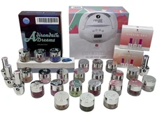 Revel Nail Polish Manicure Set Liquid Dip Powder Collection UV Lamp + Many More