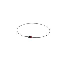 Phiten Rakuwa Wire Necklace Extreme Mirror Ball Twin, Black/Red, 45Cm Relieves 